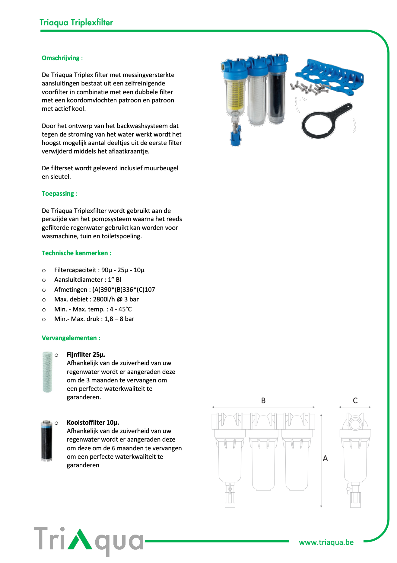 Triaqua Triplex filter